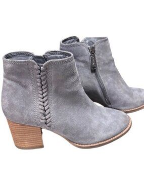 Blondo Waterproof Suede Gray Ankle Boots